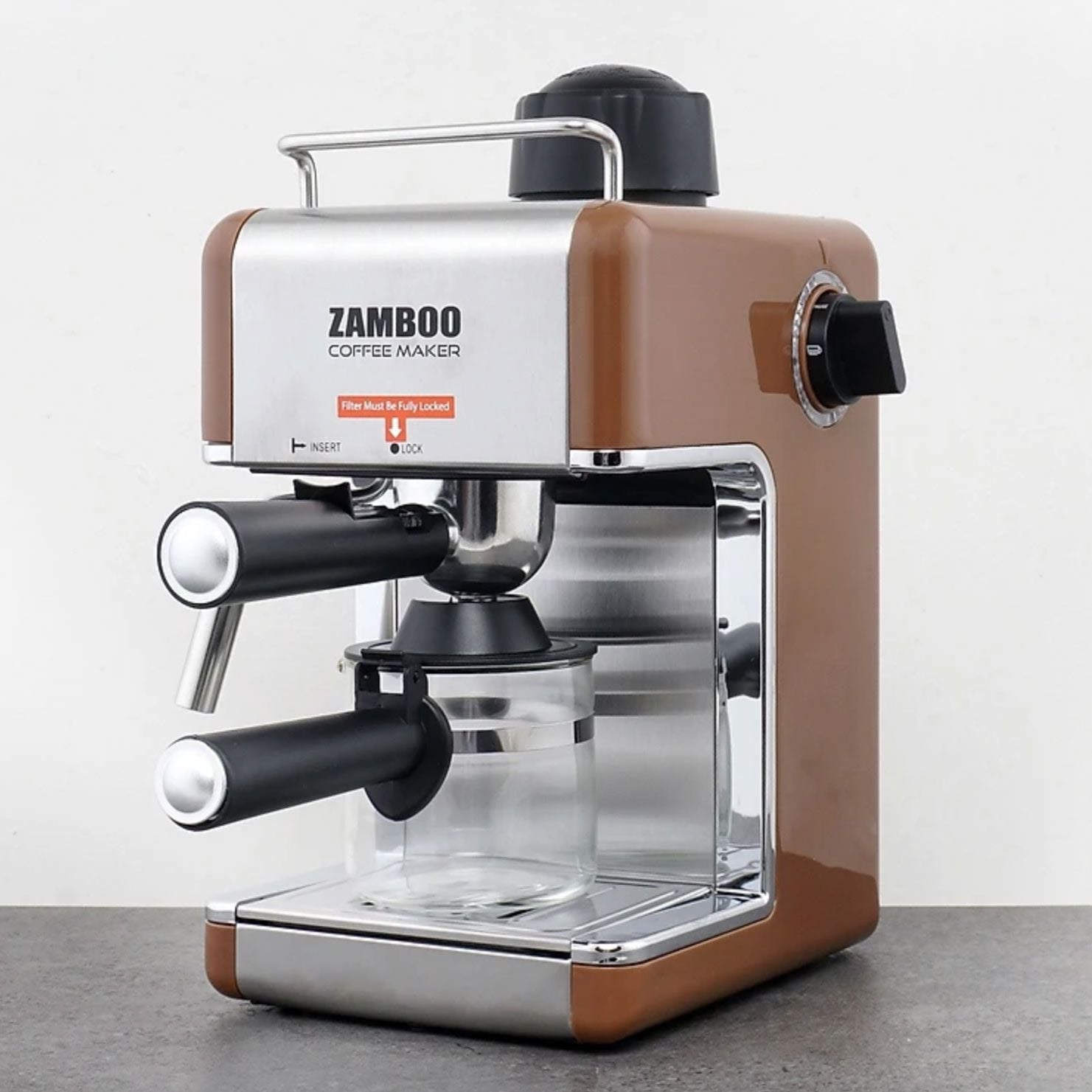  thumb Máy pha cà phê Espresso Zamboo ZB-68CF - màu cafe Hàng Chính Hãng hover 